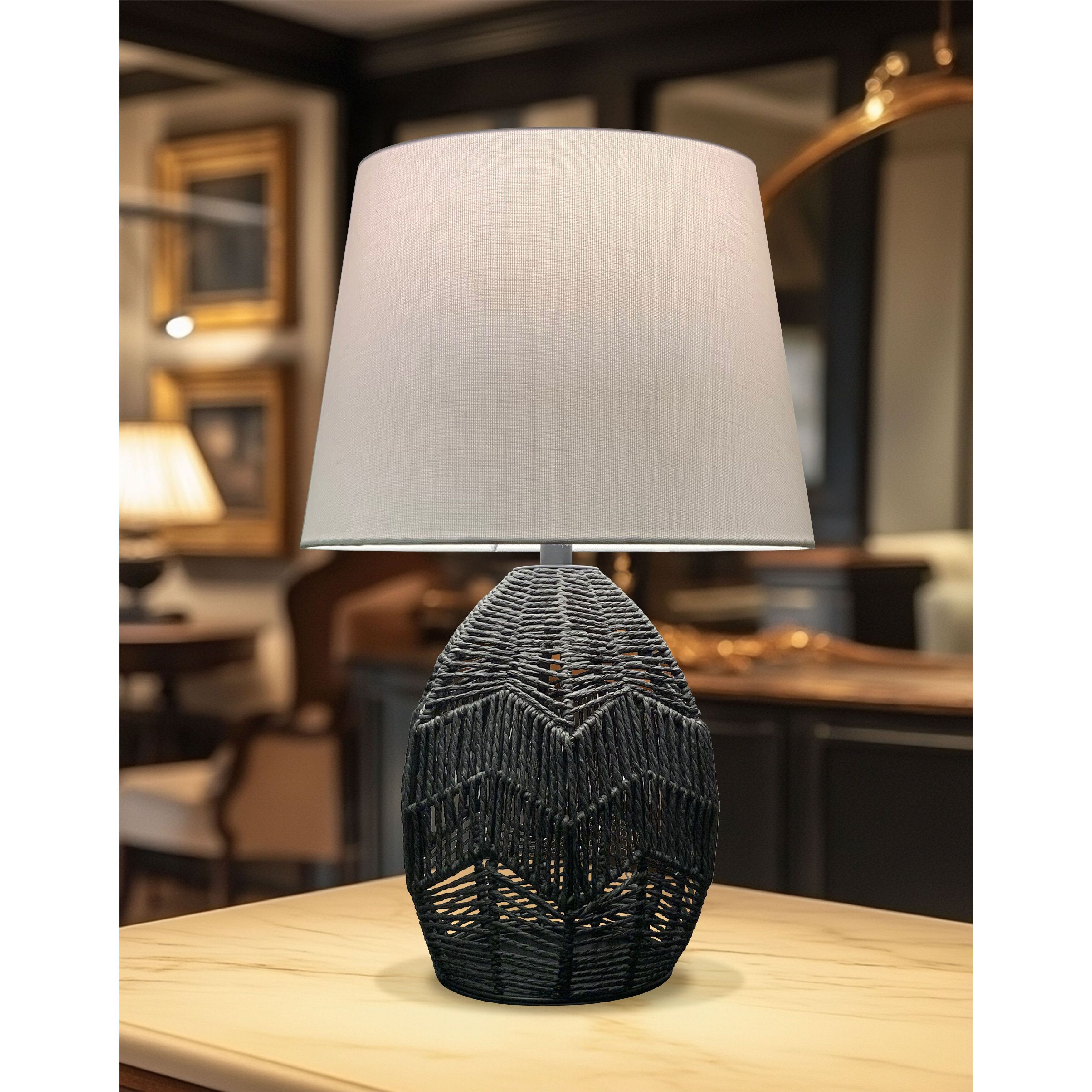Tillie 18.25 inch 60 watt Matte Black Table Lamp Portable Light