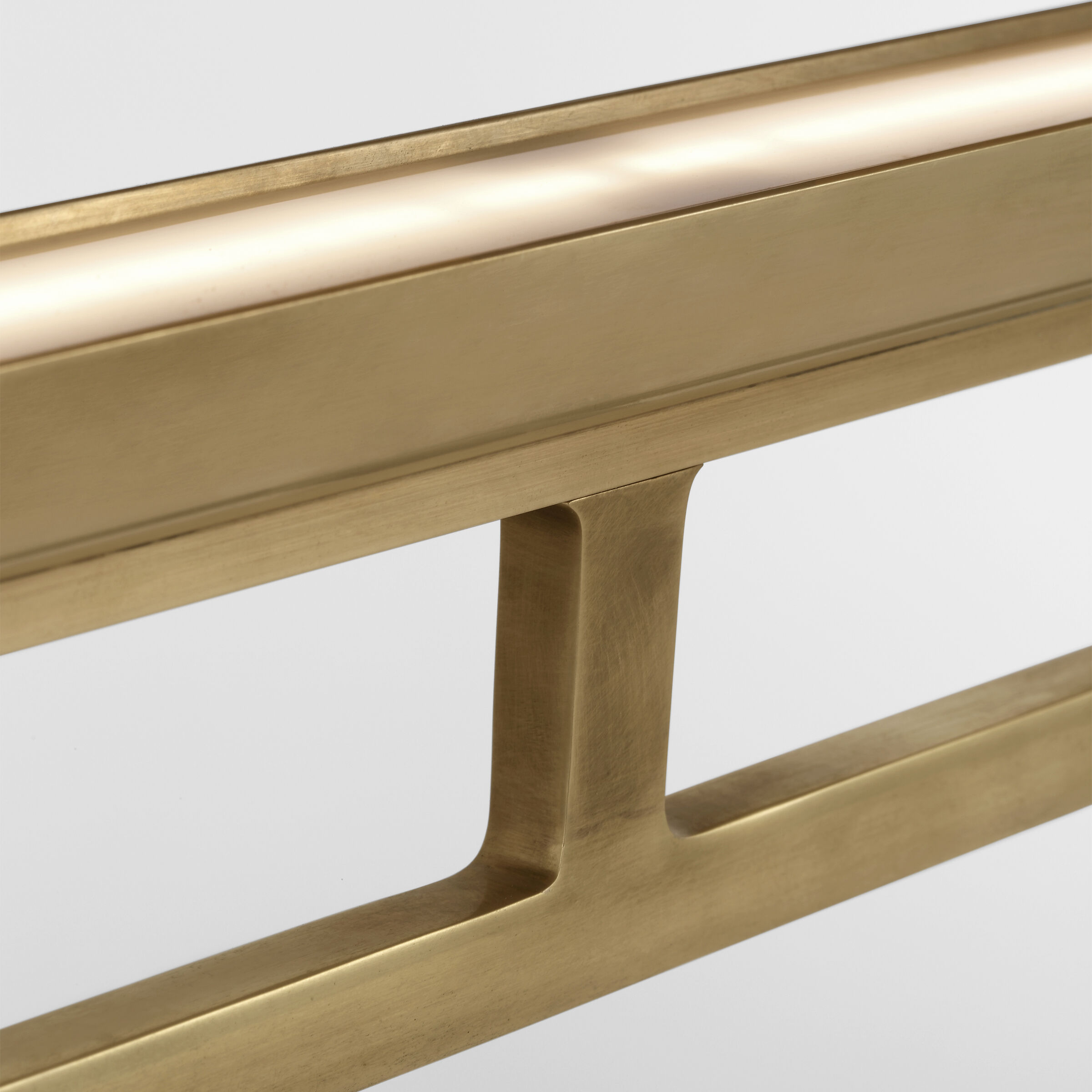 Ian K. Fowler Tristan LED 54 inch Hand-Rubbed Antique Brass Reflector Linear Chandelier Ceiling Light