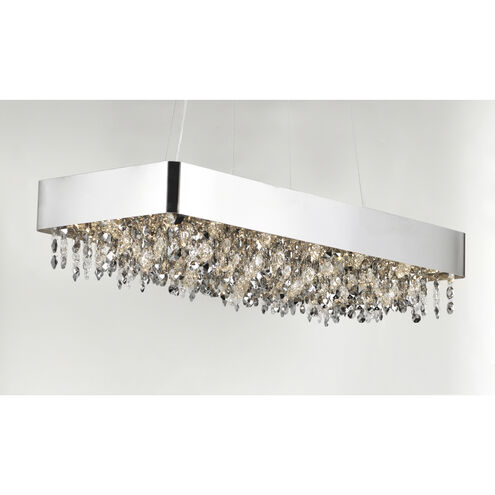 Mystic LED 32 inch Polished Chrome Linear Pendant Ceiling Light in Mirror Smoke, 2.8, 22