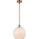 Ballston Large Farmhouse Chicken Wire LED 10 inch Antique Copper Pendant Ceiling Light, Ballston