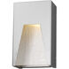 Millenial Outdoor Wall Light in Silver, Clear Seedy Glass