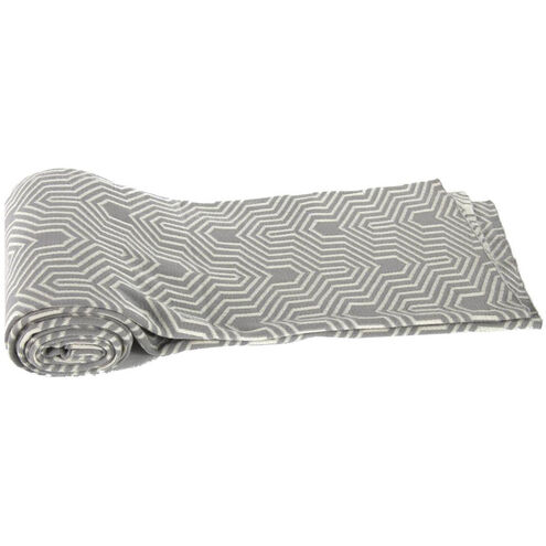 Sasha 60 X 50 inch Gray and White Throw