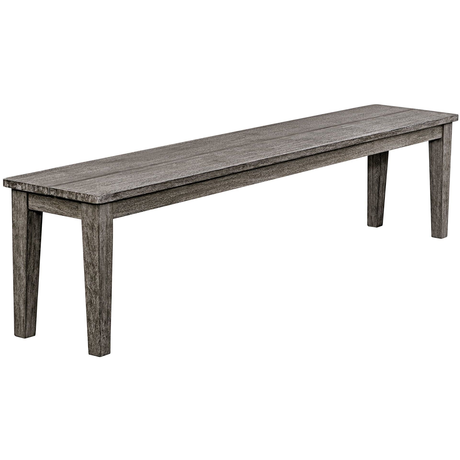 Forsyth Weathered Dark Gray Mahogany Outdoor Bench