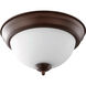 Fort Worth 2 Light 12 inch Oiled Bronze Flush Mount Ceiling Light