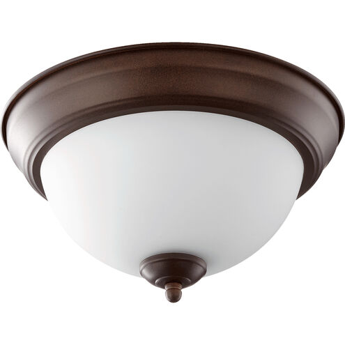 Fort Worth 2 Light 12 inch Oiled Bronze Flush Mount Ceiling Light