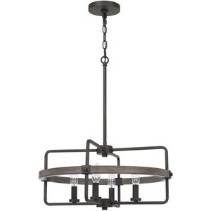 Rawlins 4 Light 21 inch Black Smith Chandelier Ceiling Light