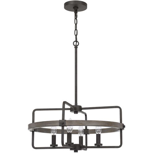 Rawlins 4 Light 21 inch Black Smith Chandelier Ceiling Light