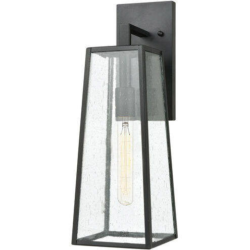 Logan 1 Light 18 inch Matte Black Outdoor Sconce