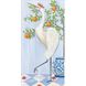 Crowned Crane Blue and Red and White and Yellow Wall Sculpture, The Studio