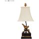 Perching Robin 21 inch 60 watt Antique Black Table Lamp Portable Light