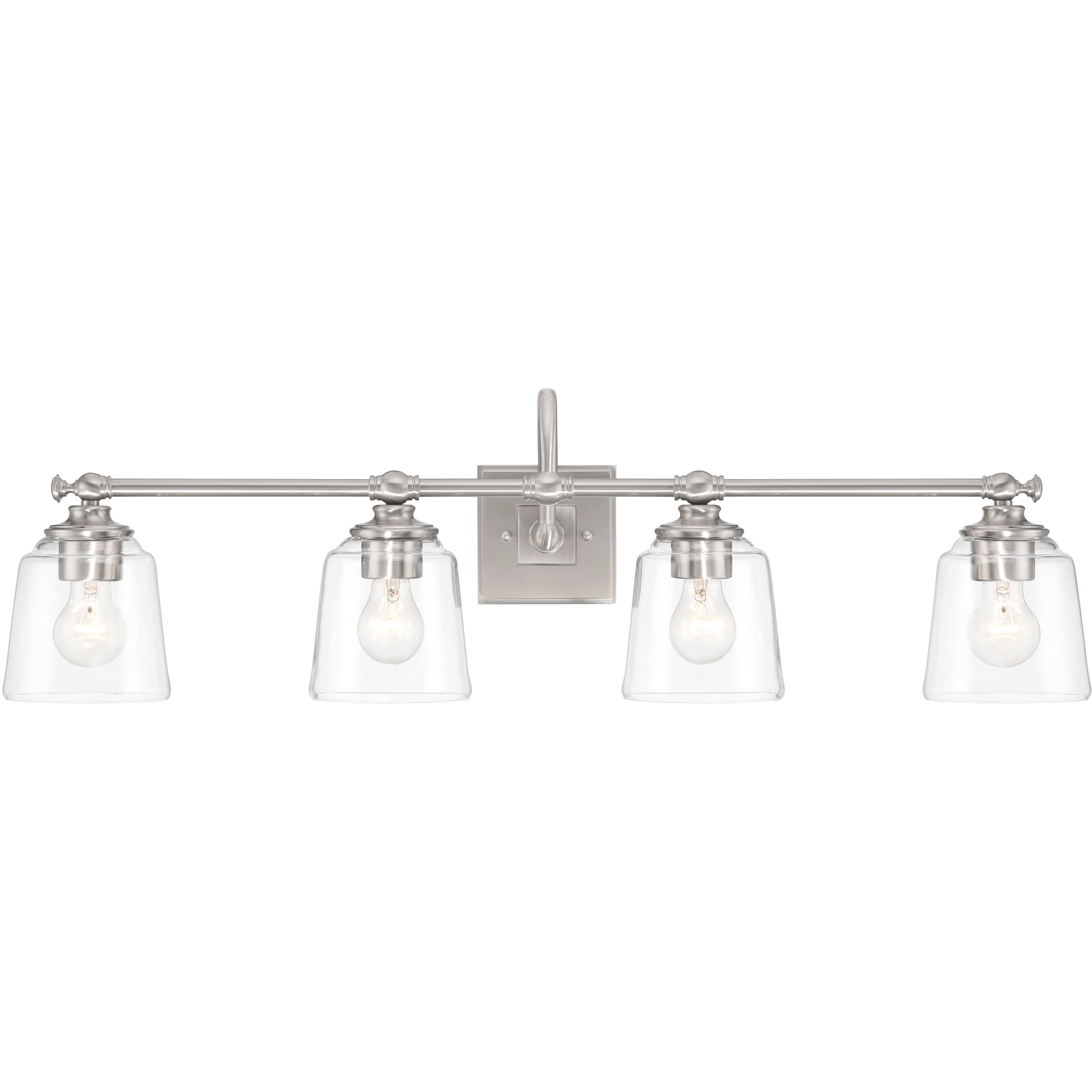 Antonia 4 Light 35 inch Brushed Nickel Bath Vanity Light Wall Light