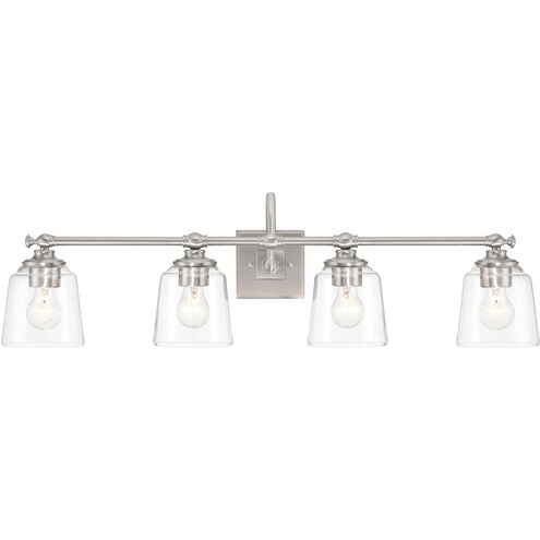 Antonia 4 Light 35 inch Brushed Nickel Bath Vanity Light Wall Light