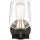 Remy LED 5 inch Black Satin Nickel Bath Vanity Light Wall Light in Clear Glass