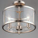 Sentinel 3 Light 13 inch Satin Nickel Semi-Flush Mount Ceiling Light
