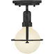 Somerset 1 Light 6.25 inch Black Semi-flush Mount Ceiling Light