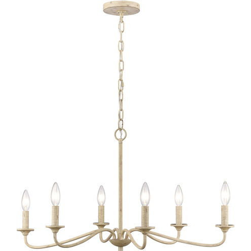 Ellisville 6 Light 30 inch Antique Cream Chandelier Ceiling Light