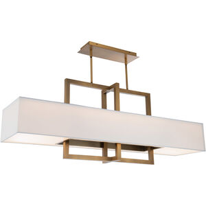 Madison LED 48 inch Aged Brass Linear Pendant Ceiling Light, dweLED