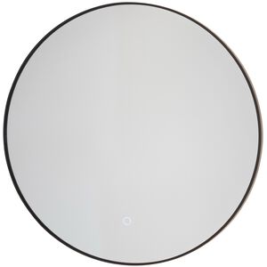 Reflections 23.6 X 23.5 inch Matte Black LED Mirror