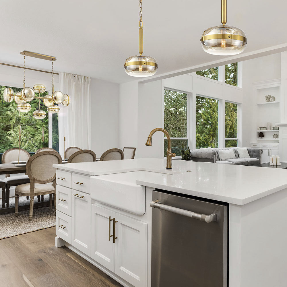 Nottingham 1 Light 10 inch Brass Pendant Ceiling Light, Small