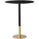 Ronan 39.5 X 31.5 inch Black and Gold Pub Table