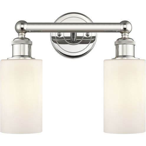 Clymer 2 Light 12.88 inch Polished Nickel Bath Vanity Light Wall Light in Matte White