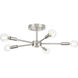 Delayne 5 Light 16 inch Brushed Nickel Semi-Flush Mount Ceiling Light