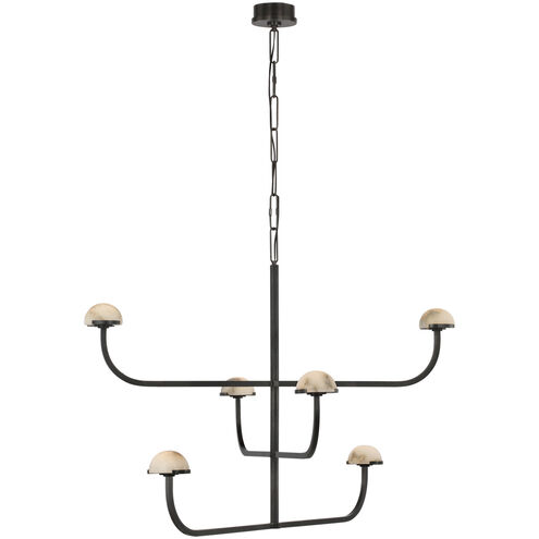 Kelly Wearstler Pedra LED 40.75 inch Bronze Three Tier Shallow Chandelier Ceiling Light