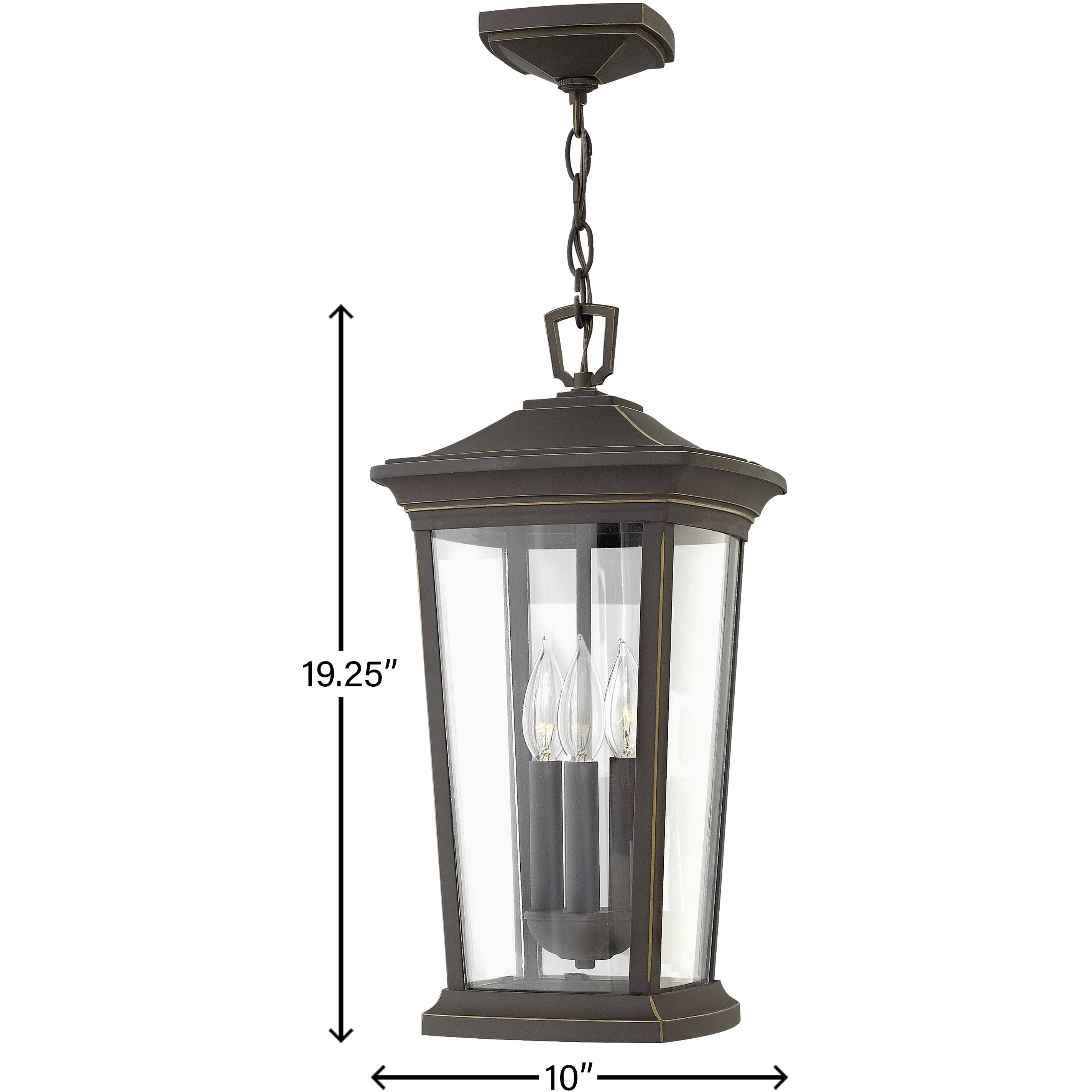 Bromley LED 10 inch Oil Rubbed Bronze Outdoor Hanging Lantern