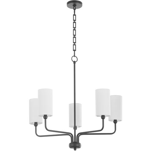 Charlotte 5 Light 27 inch Matte Black Chandelier Ceiling Light