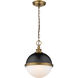 Peyton 2 Light 11.5 inch Matte Black and Factory Bronze Pendant Ceiling Light