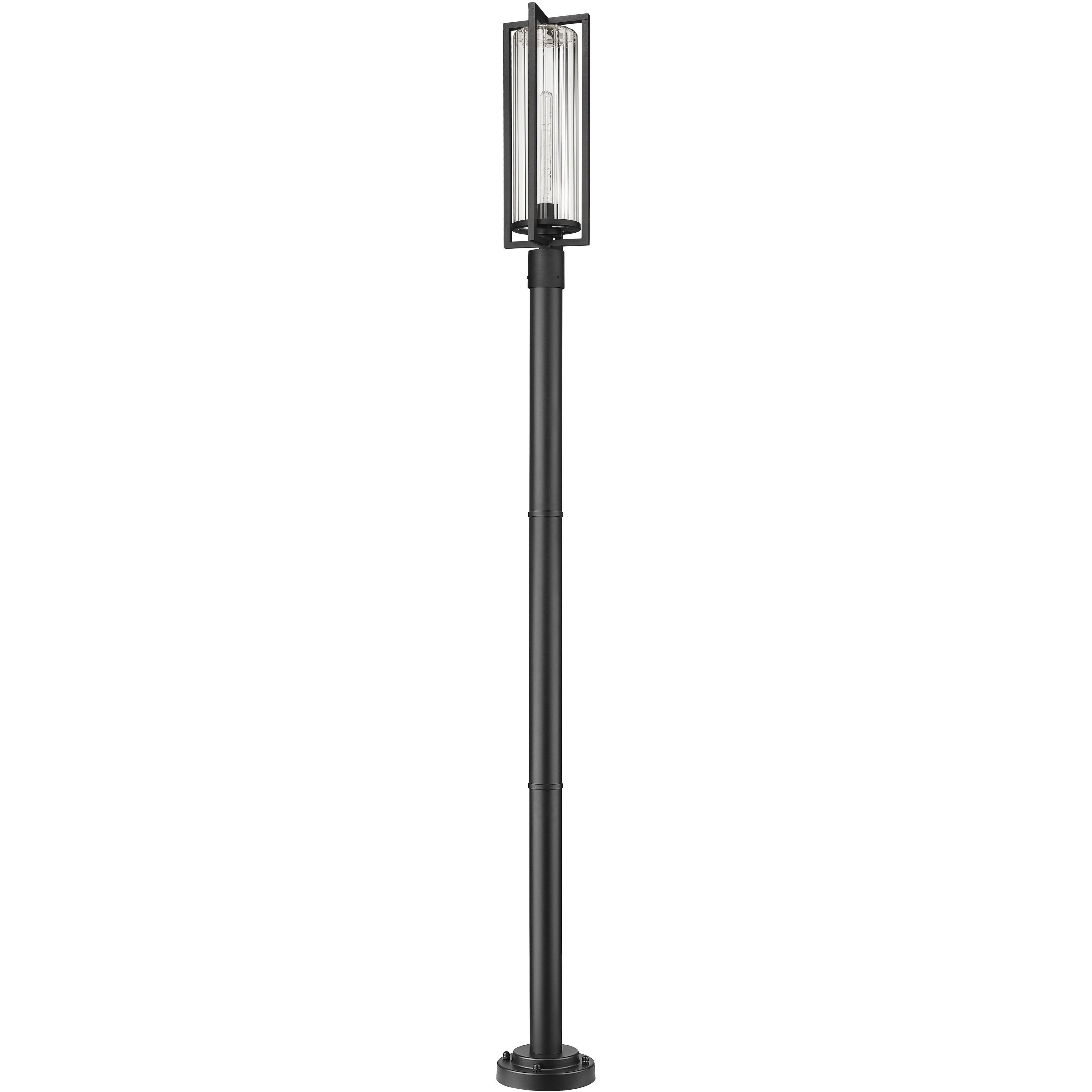 Aura 1 Light 99.5 inch Black Outdoor Post Mounted Fixture in G9