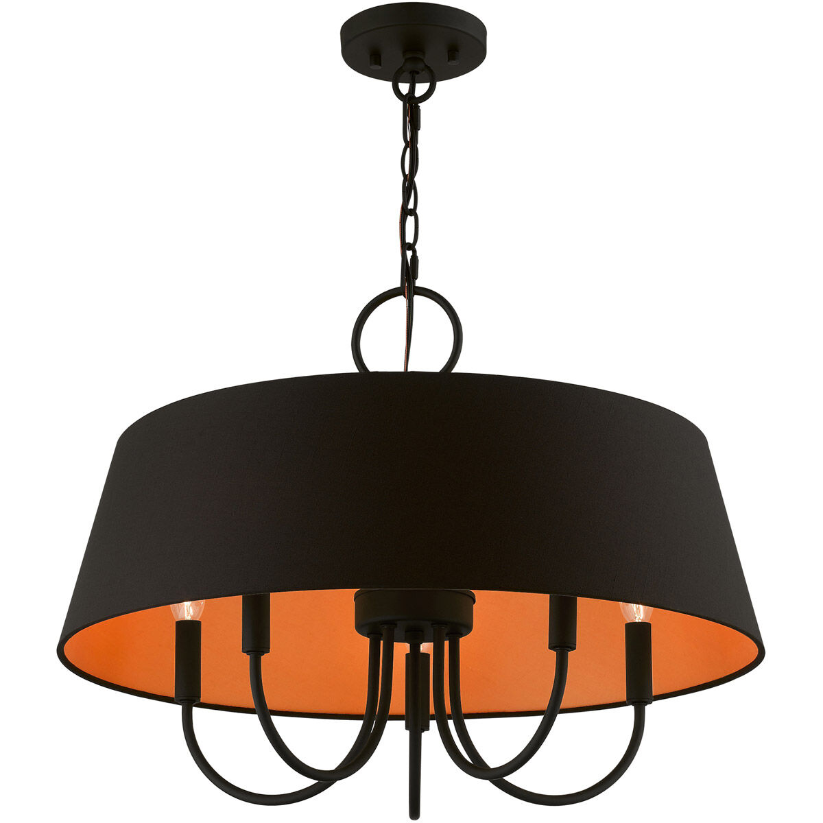 Palma 5 Light 23 inch Black Pendant Chandelier Ceiling Light