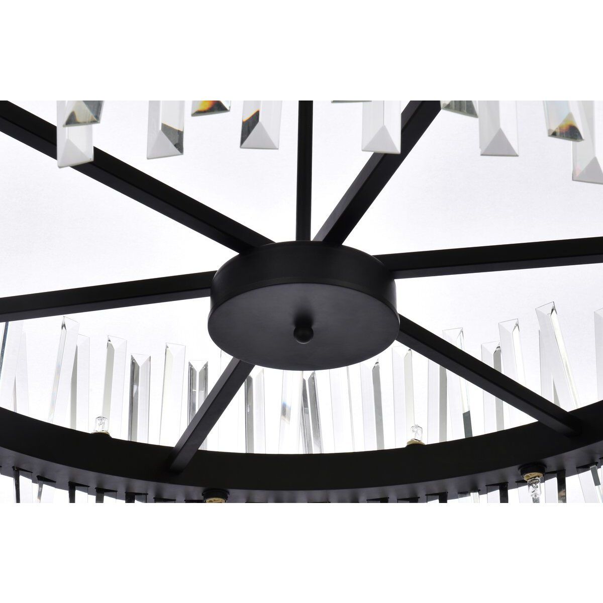 Elegant Lighting 6200D36BK Serephina 16 Light 36 inch Black