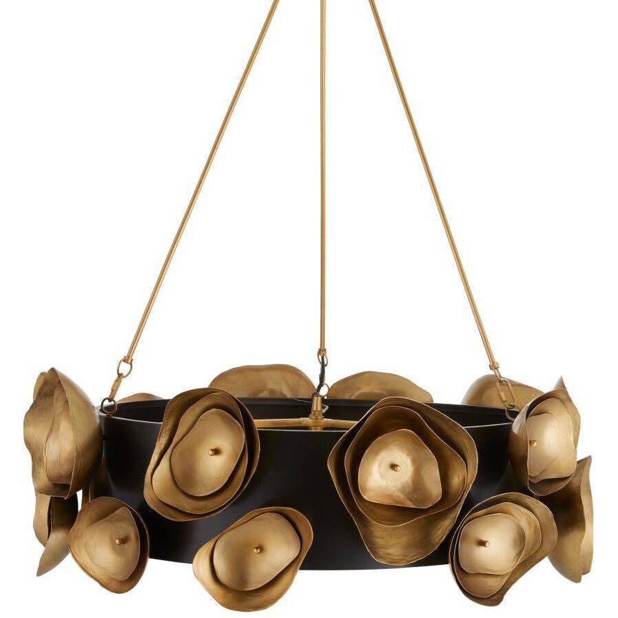 Gaia 6 Light 36 inch Antique Brass and Bronze Chandelier Ceiling Light
