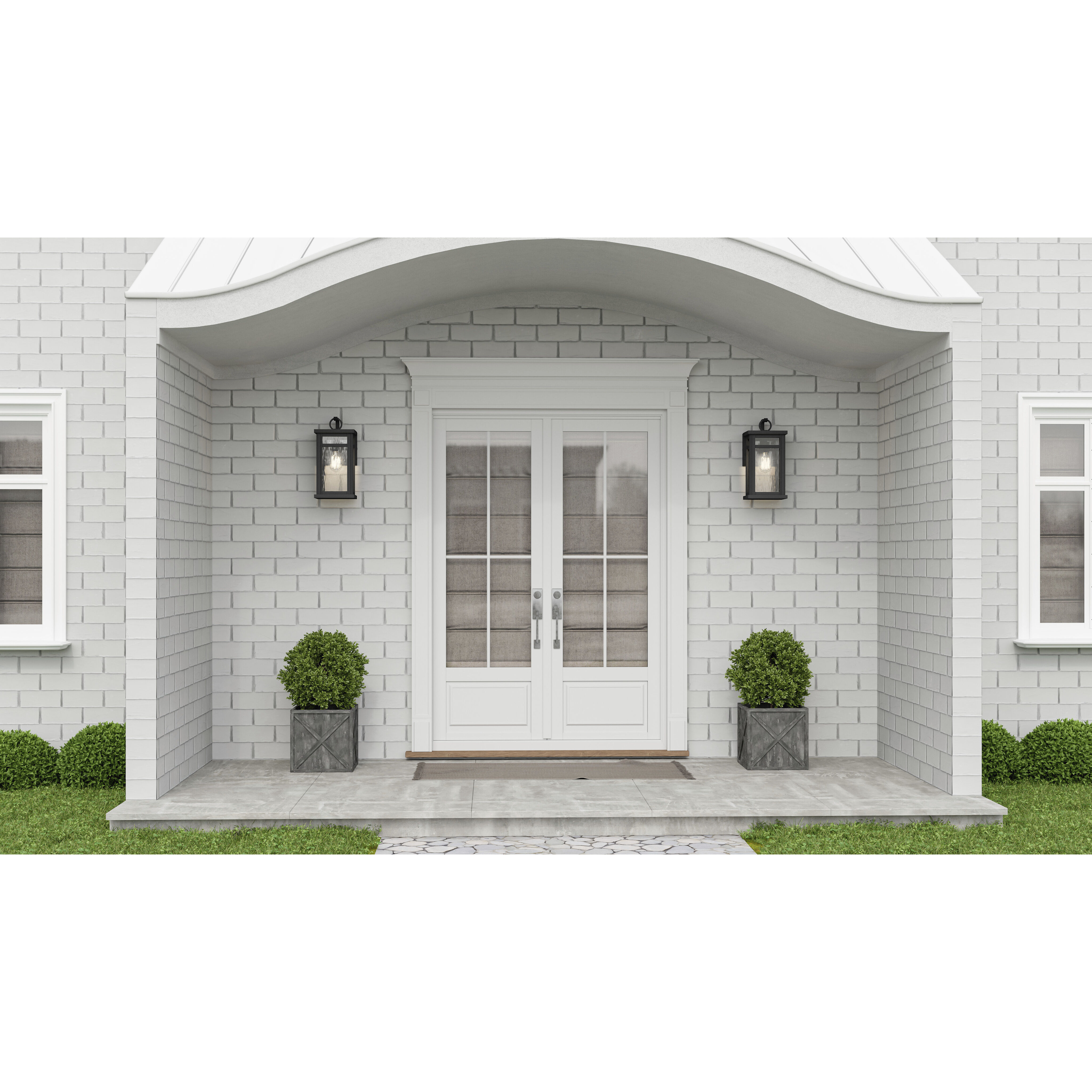 Moira 1 Light 16 inch Earth Black Outdoor Wall Lantern, Medium