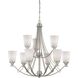 Wright 9 Light 33 inch Matte Nickel Chandelier Ceiling Light
