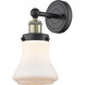 Bellmont Sconce Wall Light in Black Antique Brass, Matte White