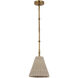 Thomas O'Brien Goodman 1 Light 9.5 inch Hand-Rubbed Antique Brass Hanging Shade Ceiling Light in Ash, Petite