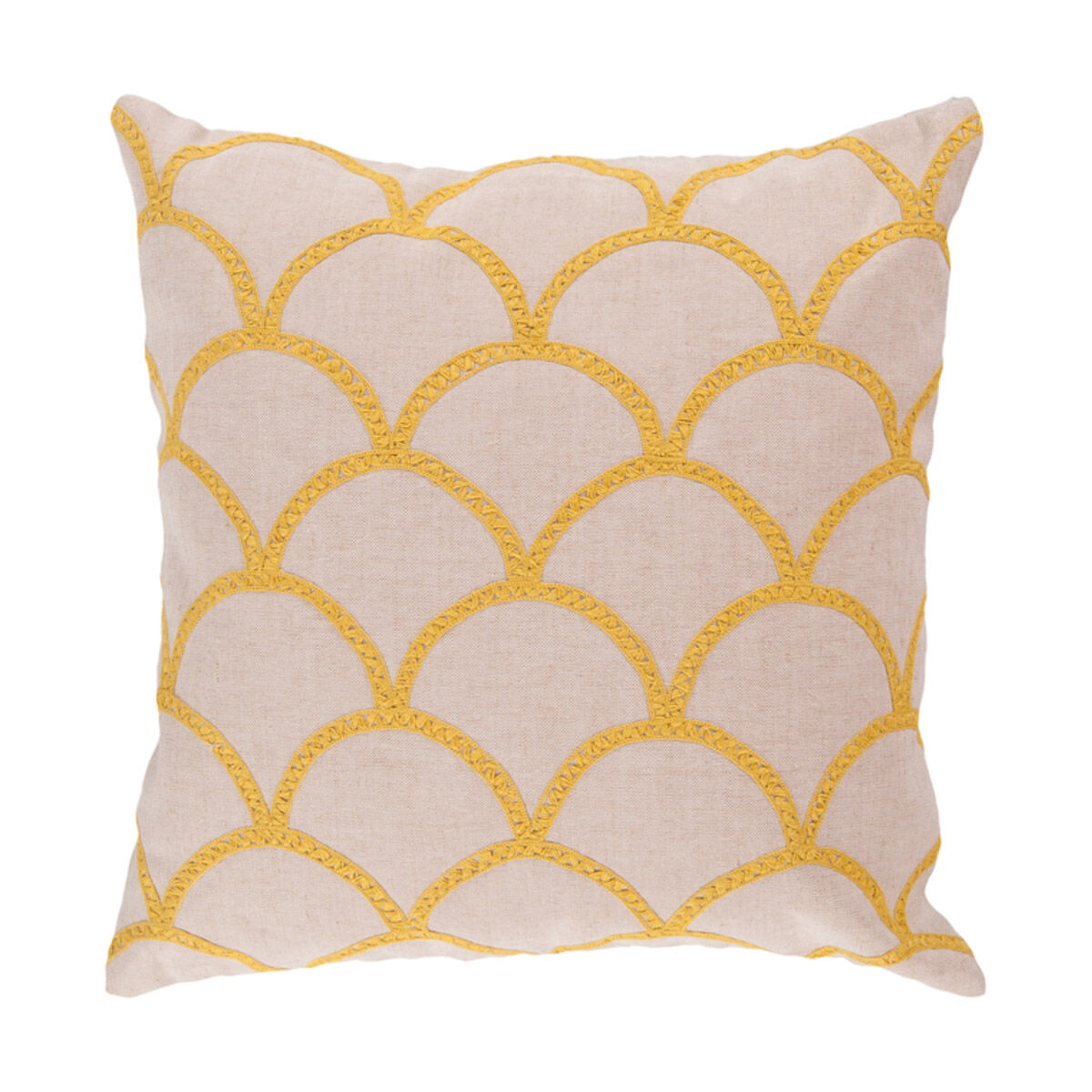 Meadow 18 X 18 inch Cream and Saffron Throw Pillow