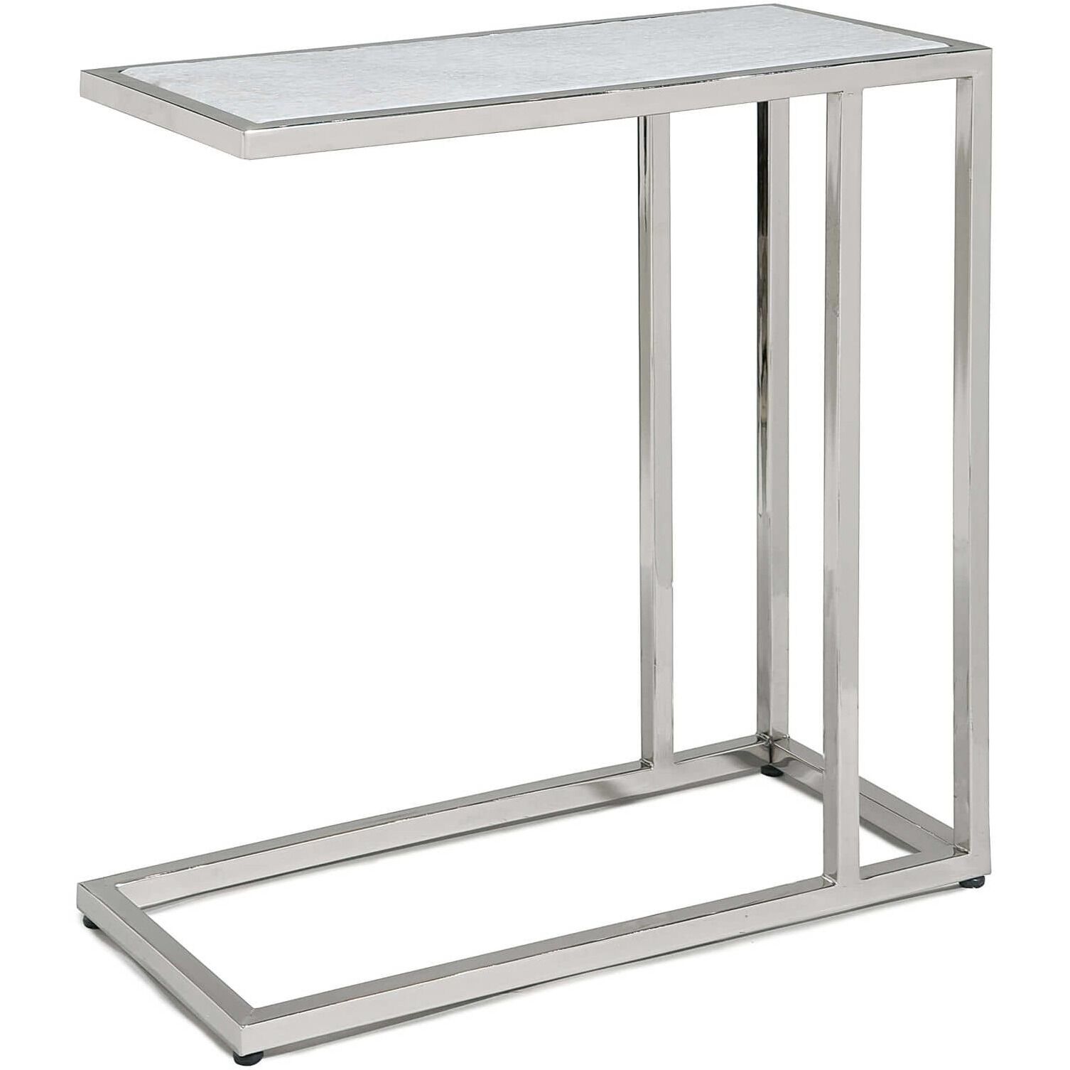 Echelon 24 X 24 inch Polished Nickel Side Table, Sofa Hugger Table