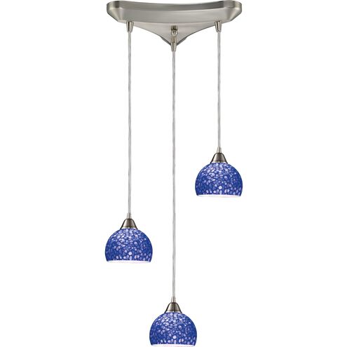 Cira 3 Light 10 inch Satin Nickel Mini Pendant Ceiling Light