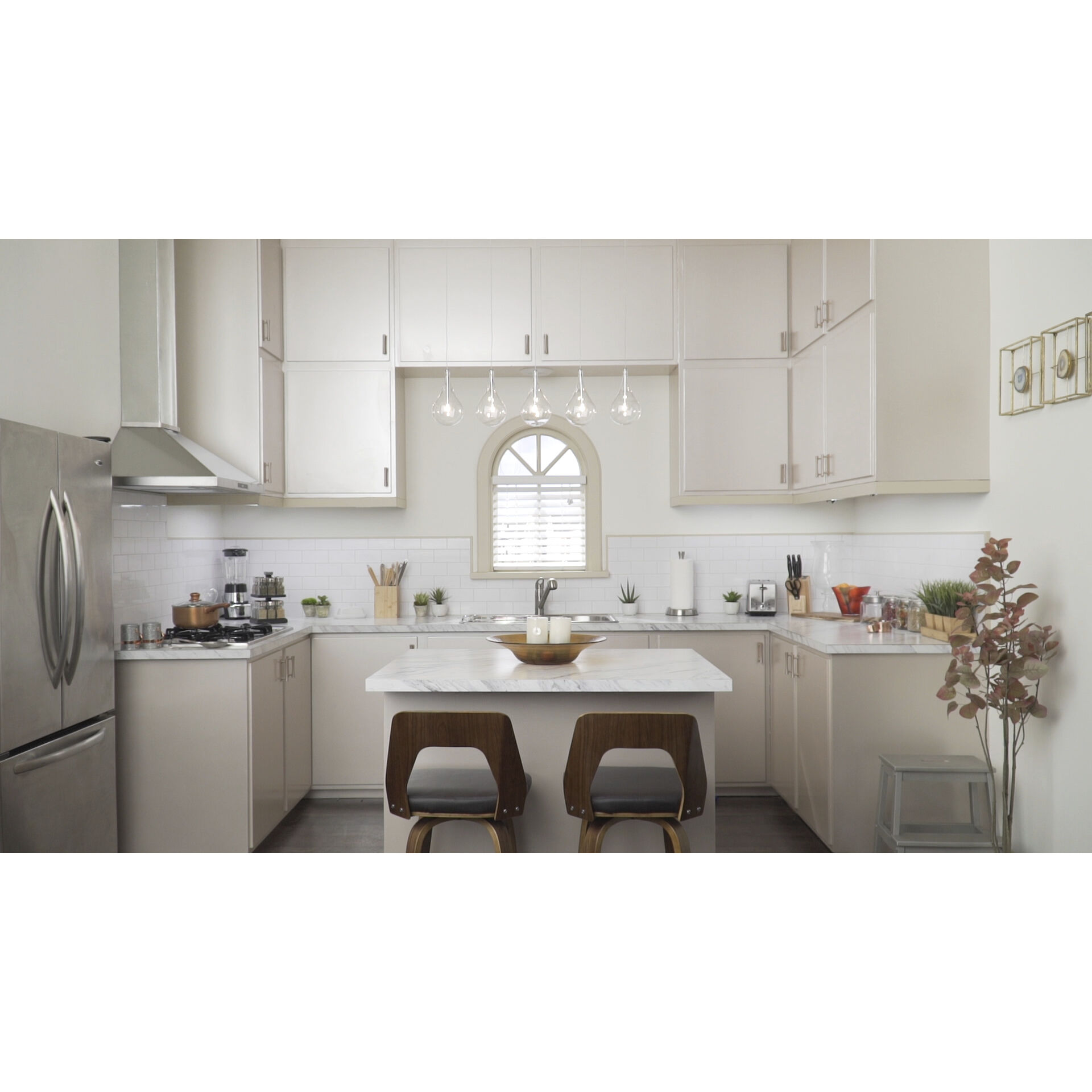 Larmes 5 Light 30 inch Polished Chrome Linear Pendant Ceiling Light