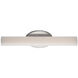 Loft LED 18 inch Brushed Nickel Bath Vanity & Wall Light in 3500K, 18in.
