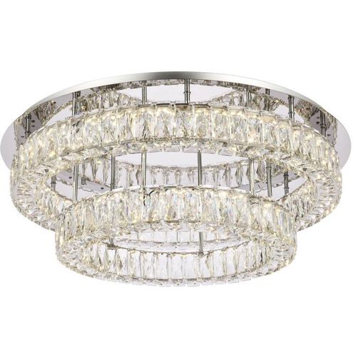 Monroe 2 Light 30 inch Chrome Flush Mount Ceiling Light