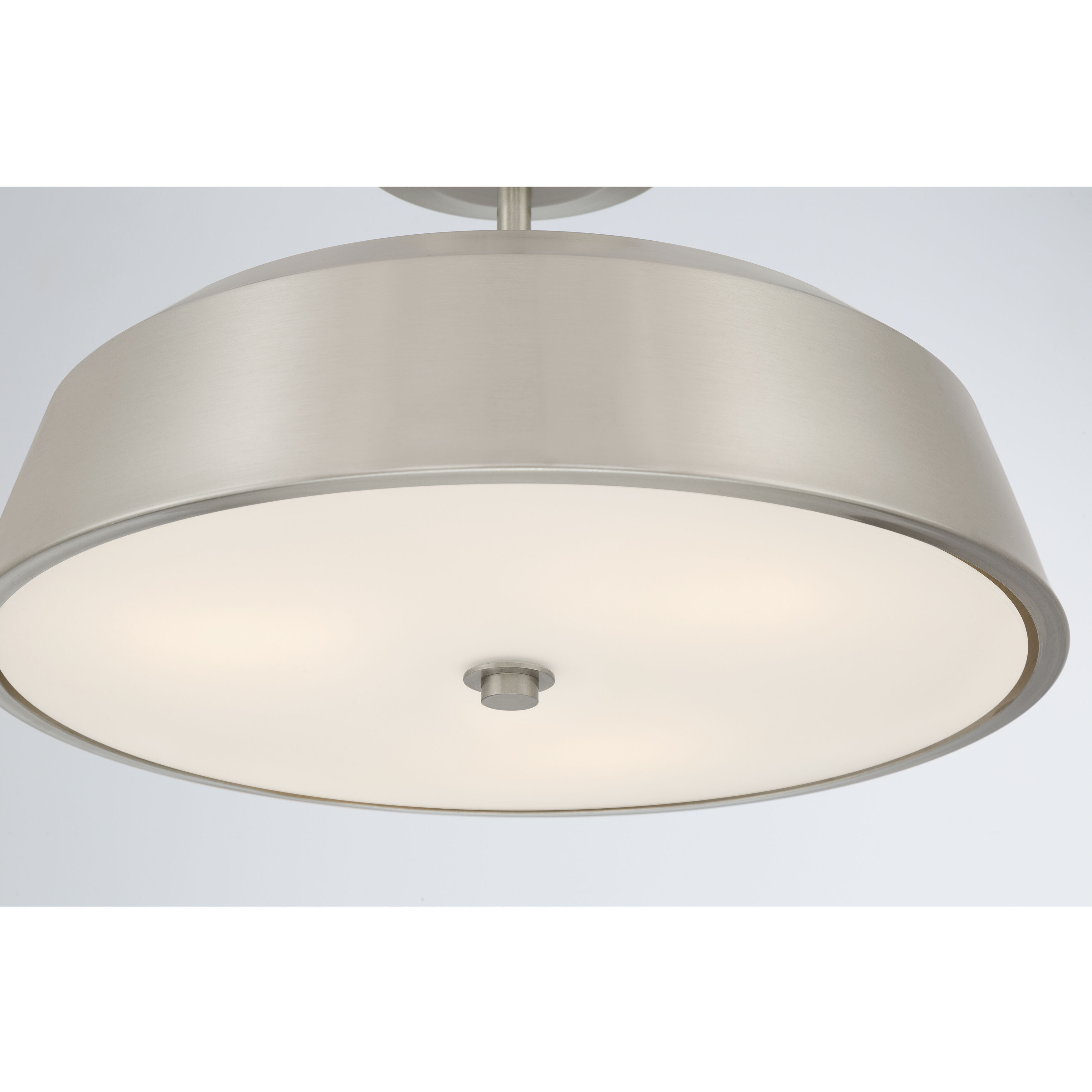 Trellwyn 3 Light 15 inch Brushed Nickel Semi-Flush Mount Ceiling Light