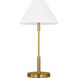 Drew & Jonathan Porteau 23 inch 9 watt Satin Brass Table Lamp Portable Light