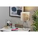 Victor 19 inch 60 watt Brushed Steel Table Lamp Portable Light, Simplee Adesso