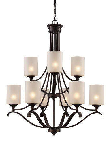 Ballard 9 Light 28 inch Rubbed Oil Bronze Chandelier Ceiling Light