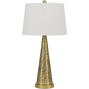 Cusago 27 inch 100.00 watt Antique Brass Table Lamp Portable Light