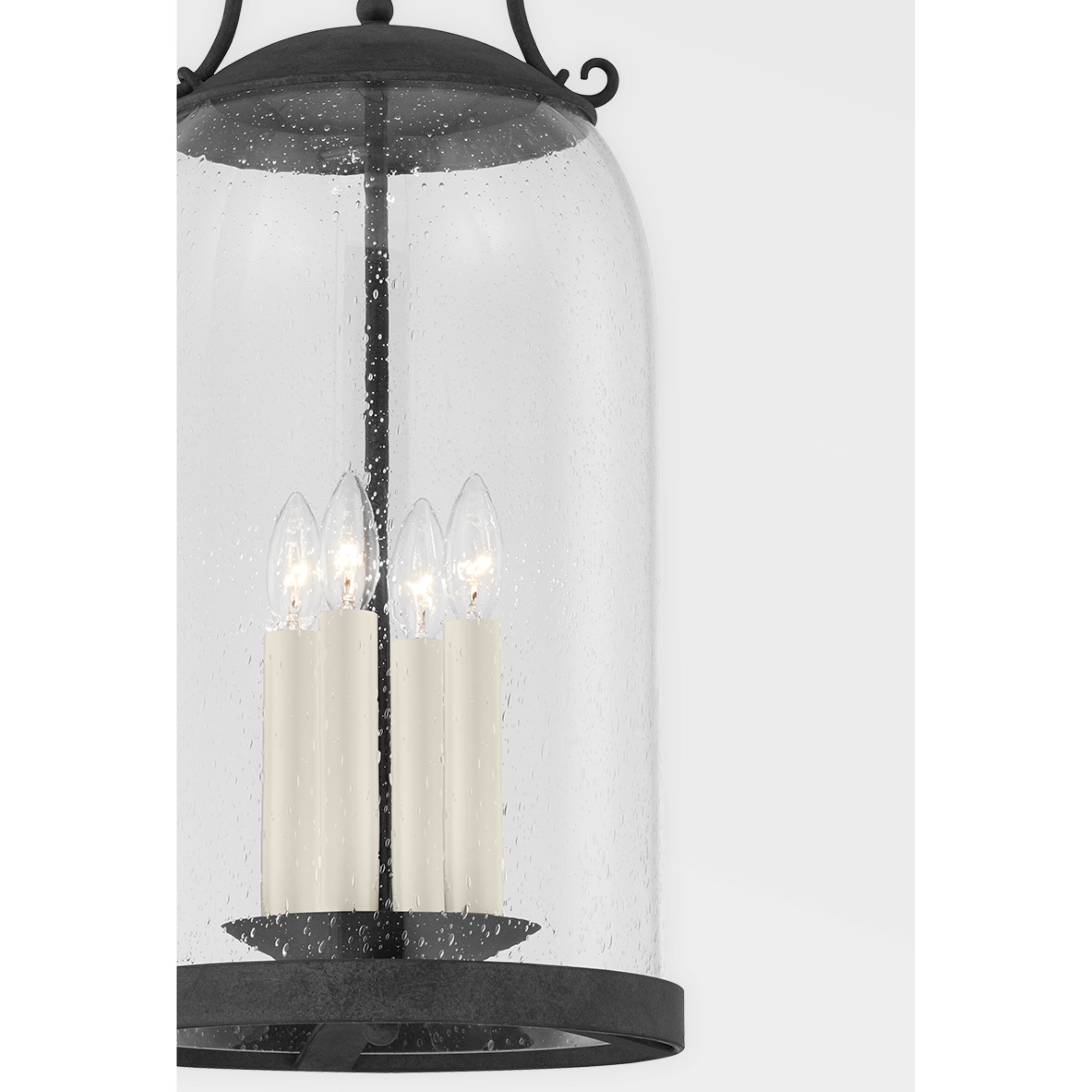 Napa County 4 Light 12 inch French Iron Outdoor Pendant, Large